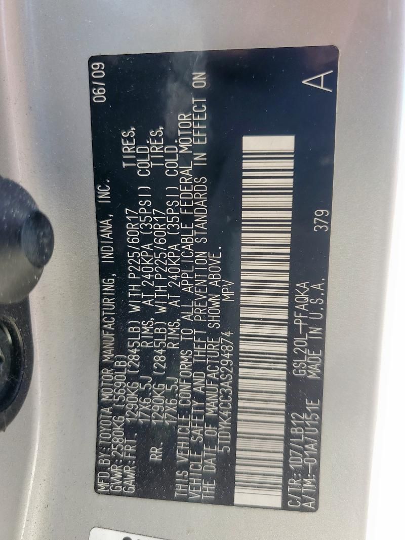 2010 Toyota Sienna XLE