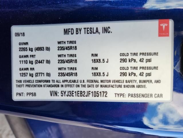 2018 Tesla Model 3