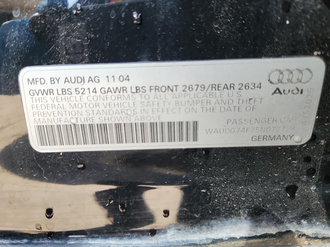 2005 Audi A6 3.2 Quattro