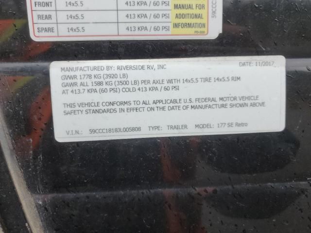 2018 Riverside 177 se Retro