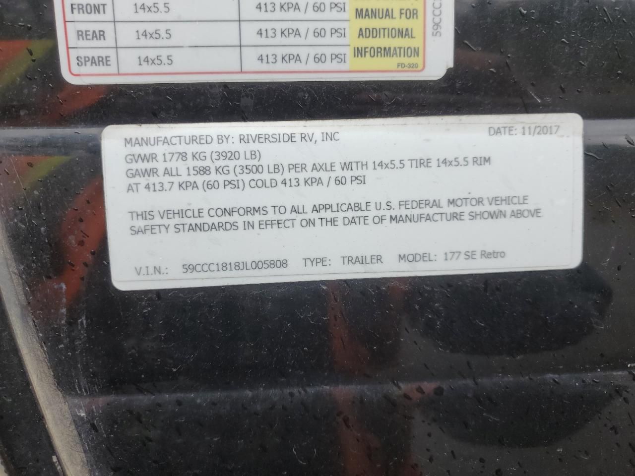 2018 Riverside 177 se Retro