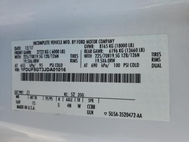 2018 Ford F550 Super Duty