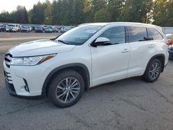 Salvage cars for sale from Copart Arlington, WA: 2017 Toyota Highlander SE