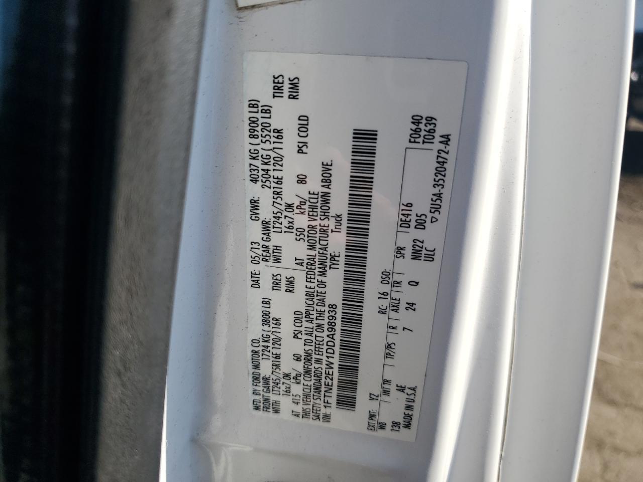 2013 Ford Econoline E250 Van