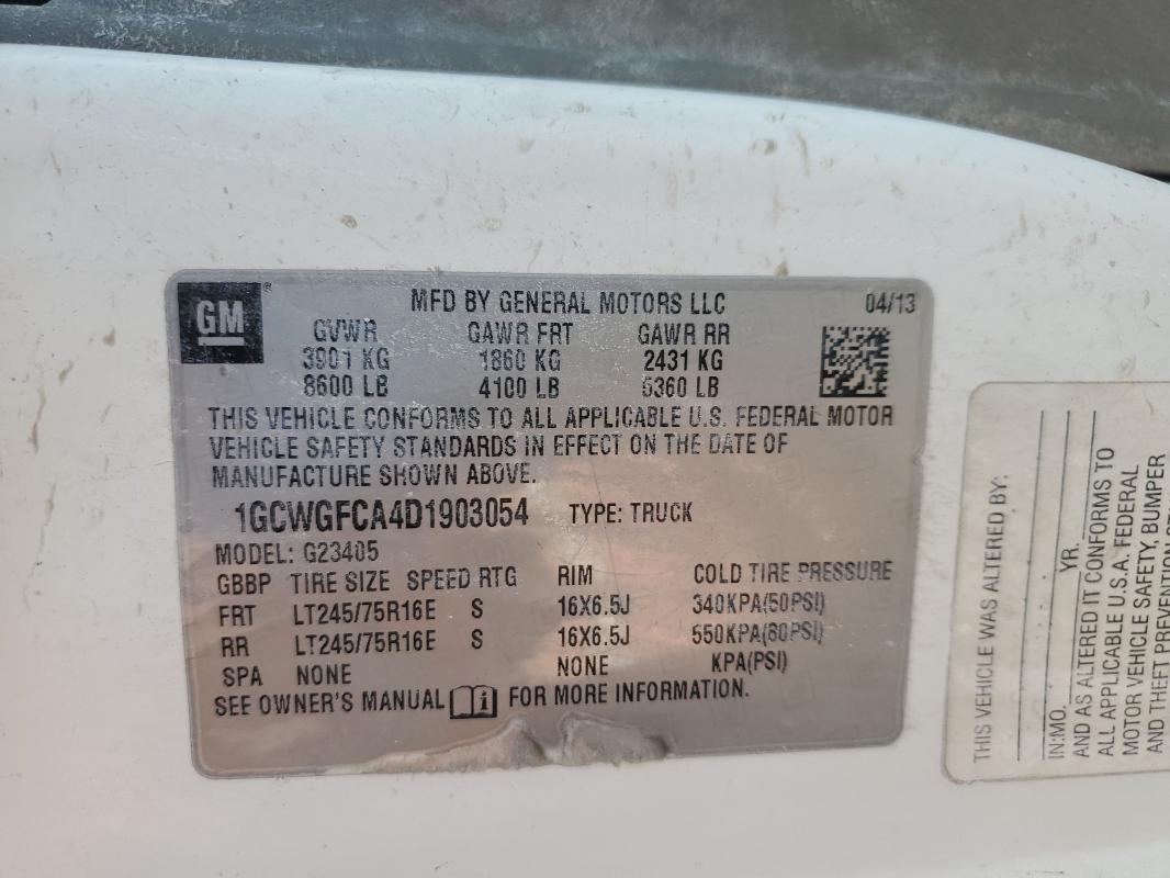 2013 Chevrolet Express Utility / Service Van