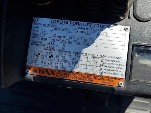 2014 Toyota 8FGCU20 Forklift