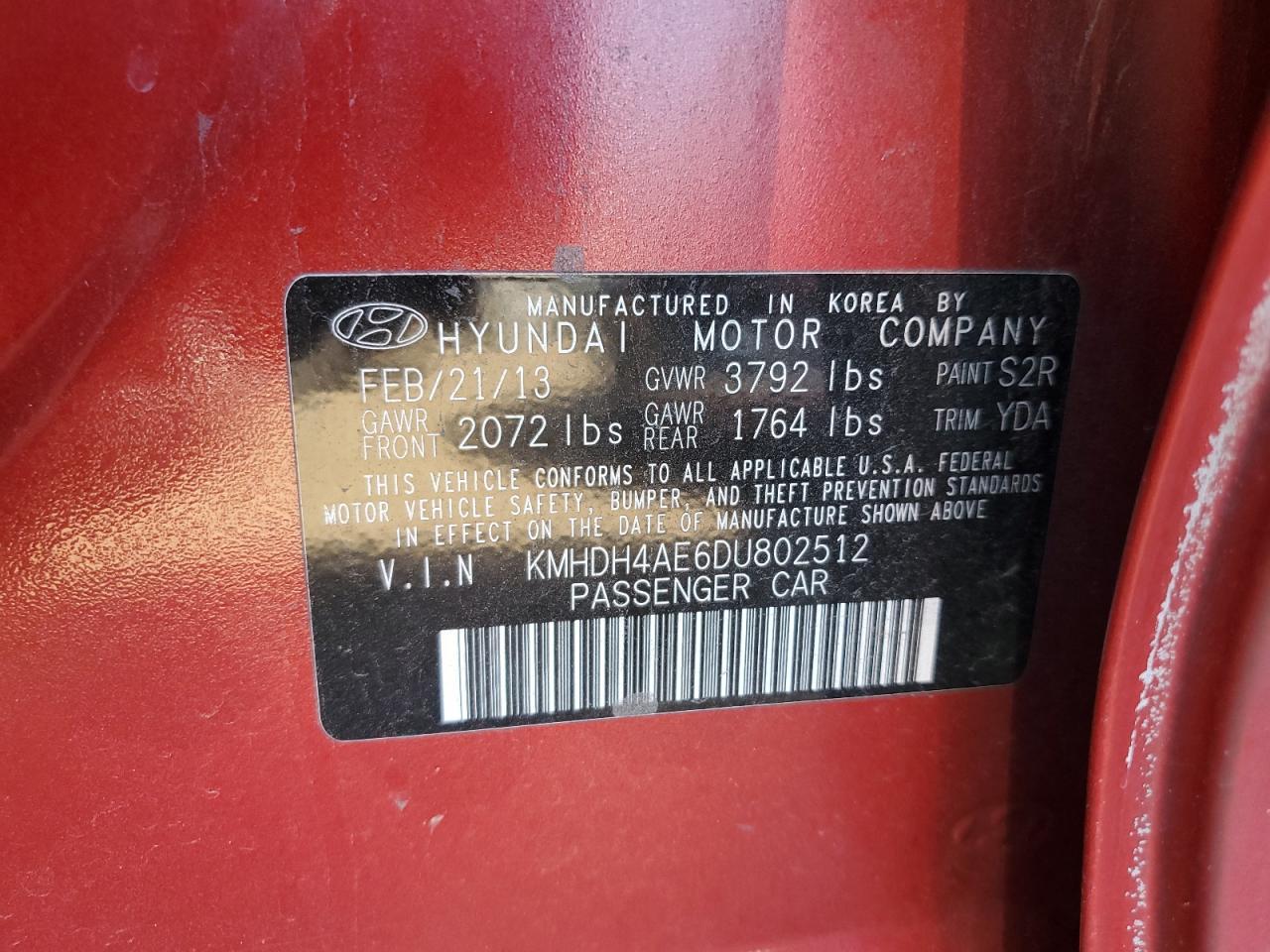 2013 Hyundai Elantra gls
