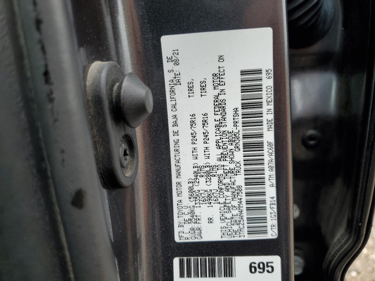 2021 Toyota Tacoma SR V6