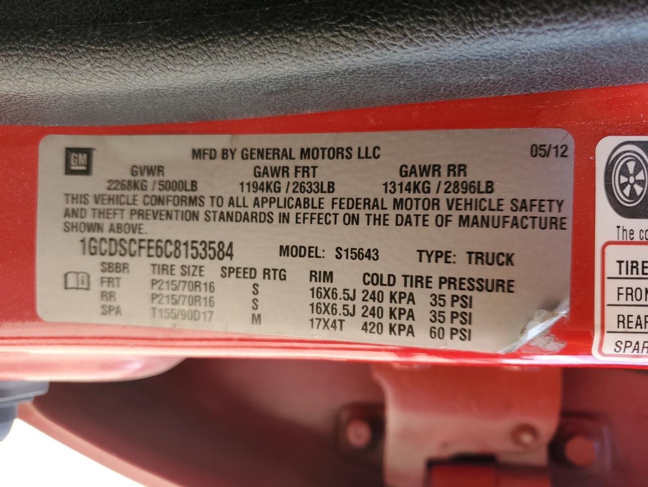 2012 Chevrolet Colorado lt