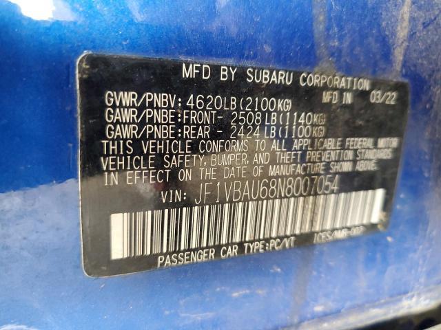 2022 Subaru Wrx gt