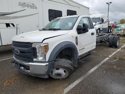 Salvage trucks for sale at Woodhaven, MI auction: 2018 Ford F550 Super Duty