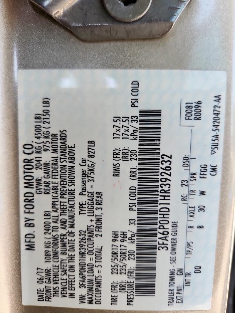 2017 Ford Fusion SE