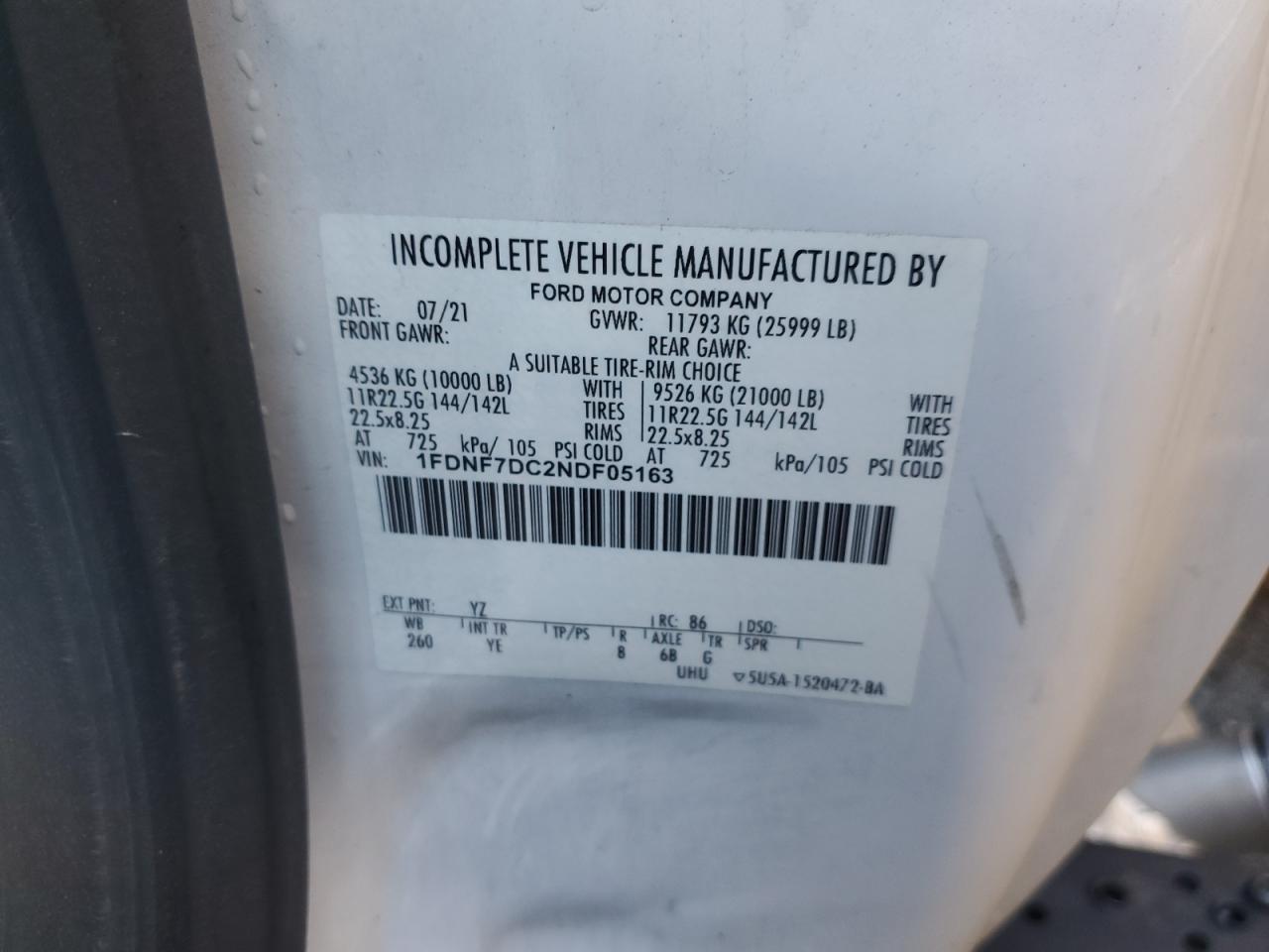 2022 Ford F750 BOX Truck