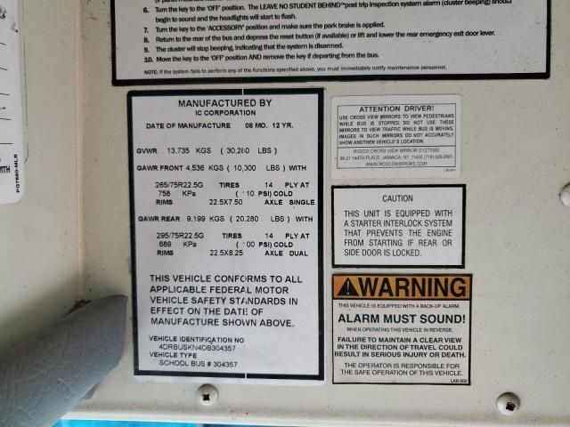 2013 Ic Corporation 3000 CE-School Bus