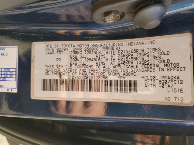2004 Toyota Sienna xle