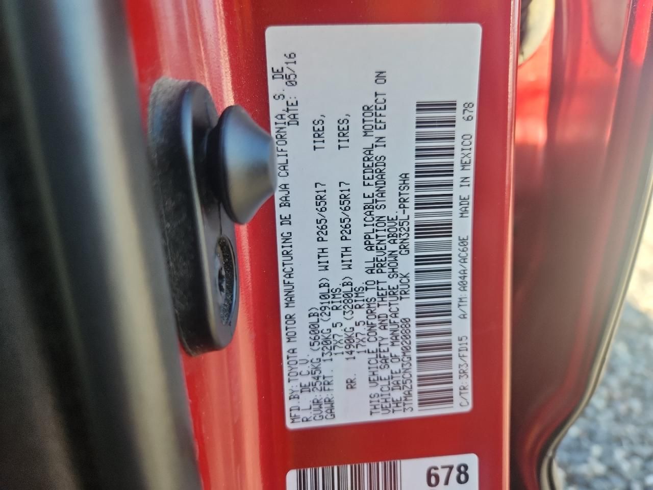 2016 Toyota Tacoma Double cab