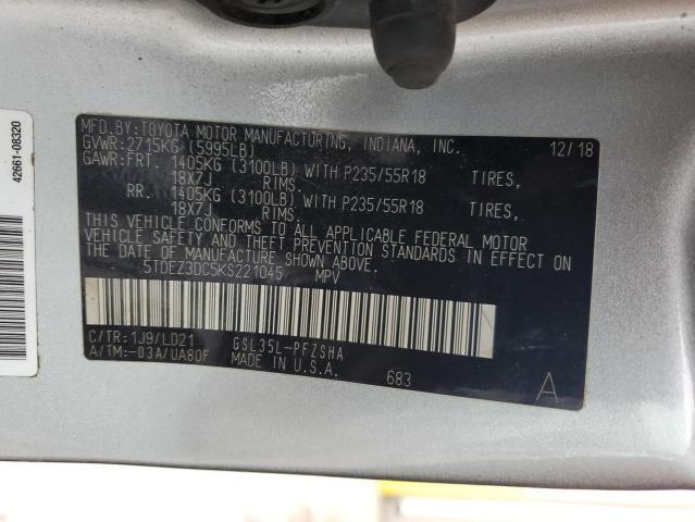 2019 Toyota Sienna se
