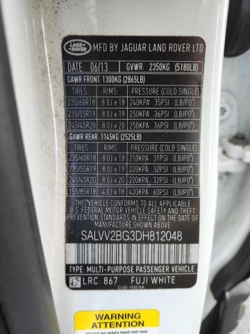 2013 Land Rover Range Rover Evoque Prestige Premium