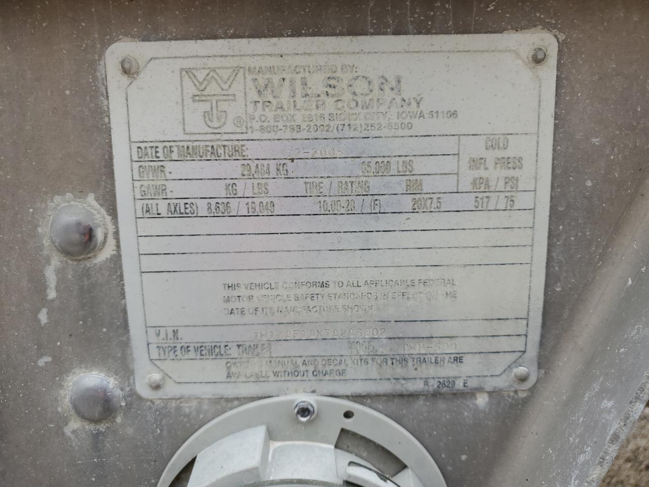 2007 Wilson Grain Trailer