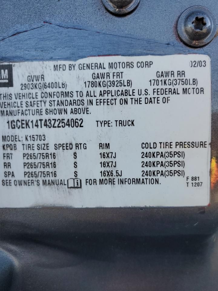 2003 Chevrolet Silverado K1500