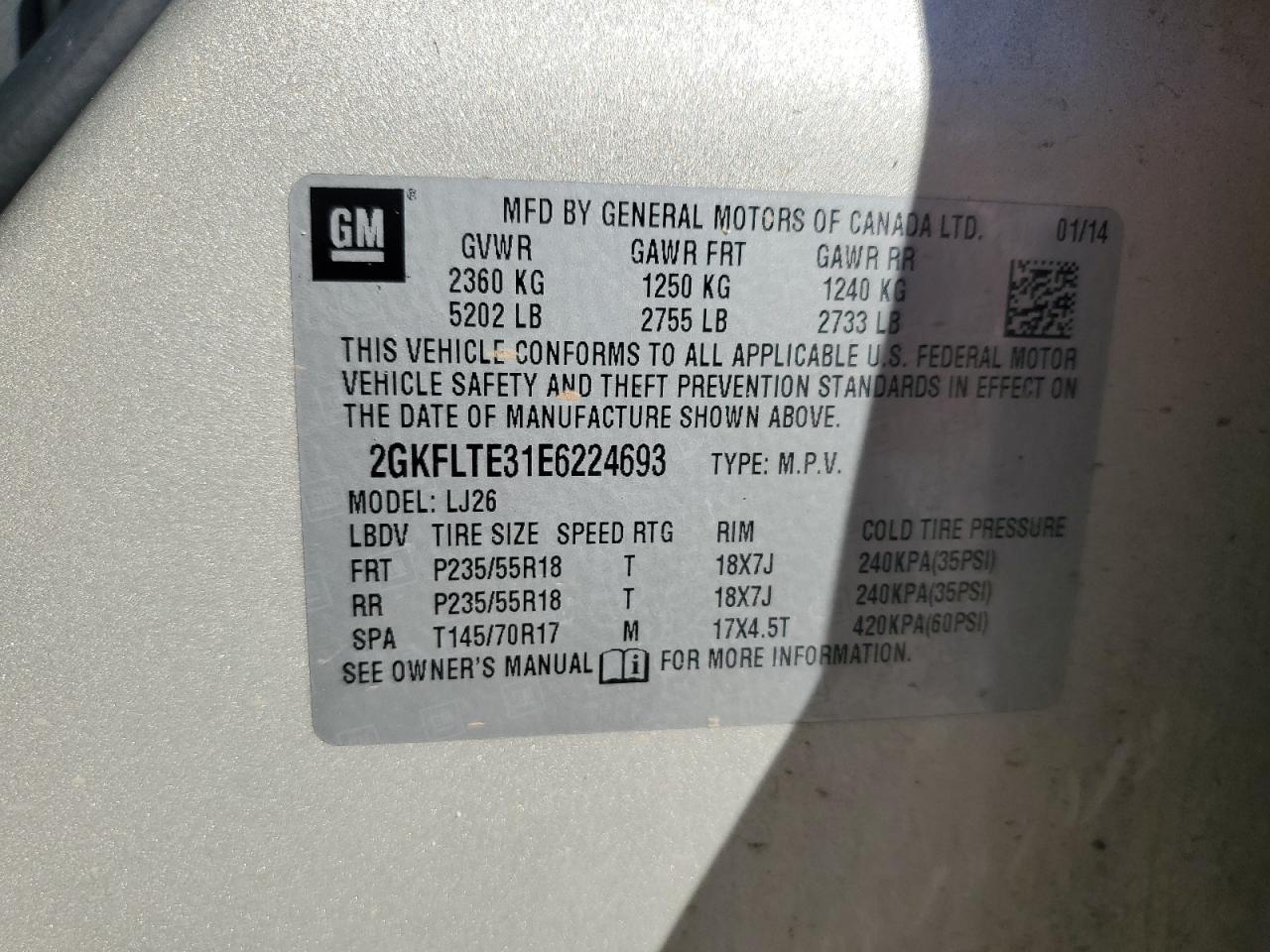 2014 GMC Terrain slt