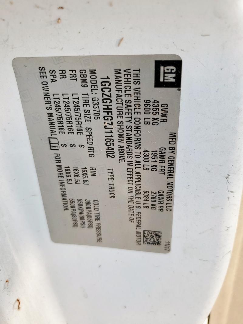 2018 Chevrolet Express G3500