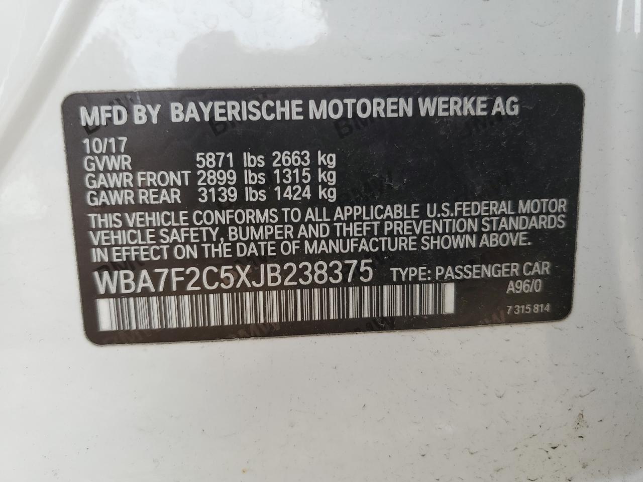 2018 BMW 750 xi