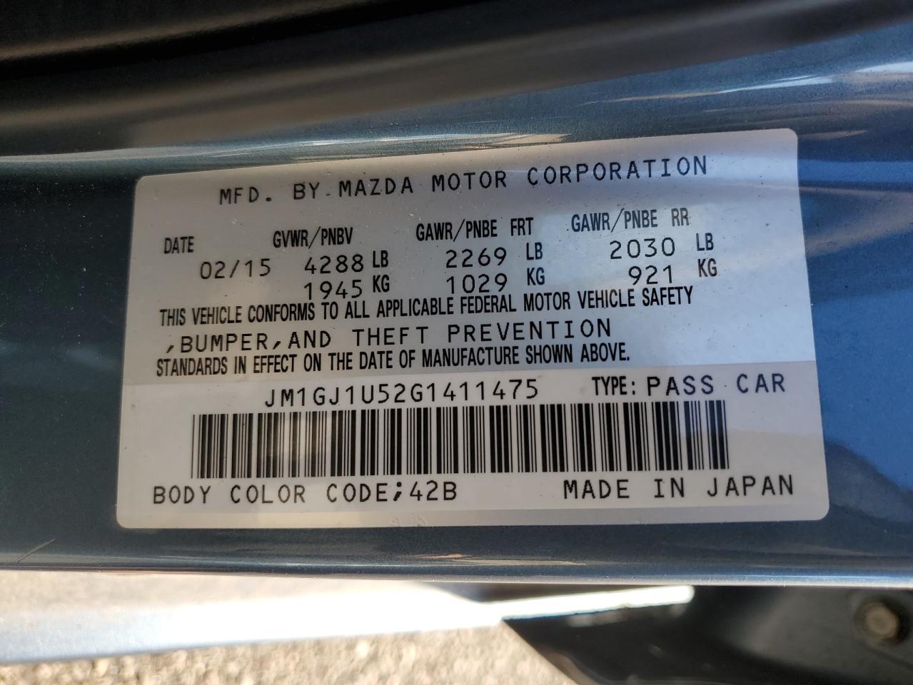2016 Mazda 6 Sport