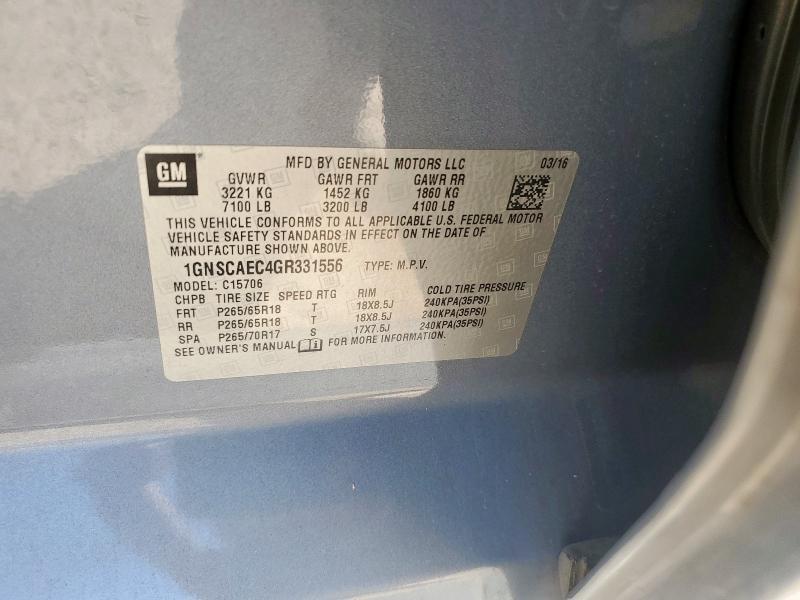 2016 Chevrolet Tahoe C1500 ls