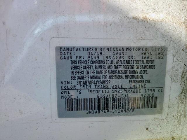 2018 Nissan Sentra s