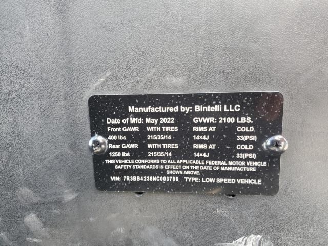 2022 Bintelli Golfcart