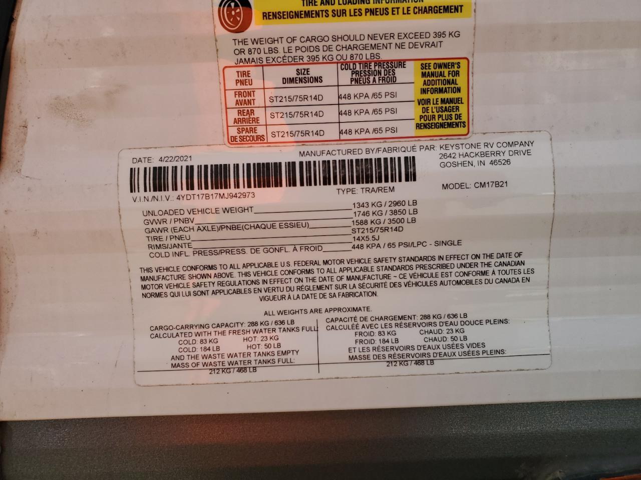 2021 Coleman Lantern 17B