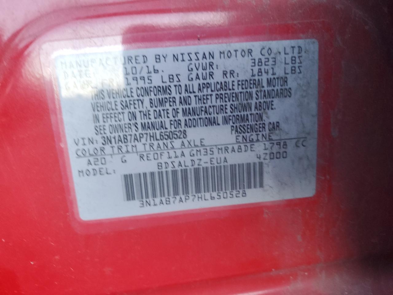 2017 Nissan Sentra sv