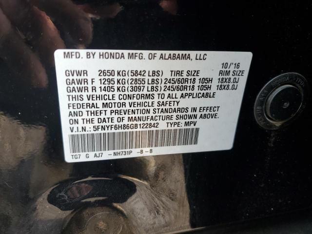 2016 Honda Pilot exl