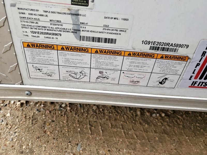 2024 Triple Ggg Enclosed Cargo Trailer