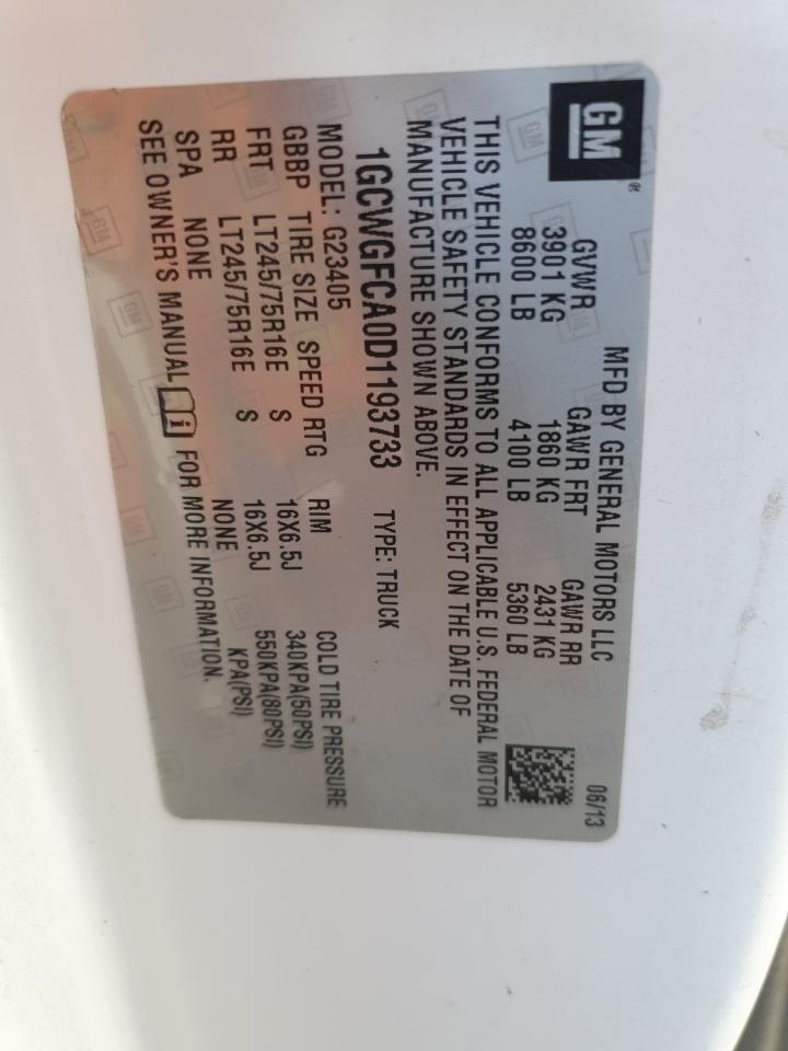 2013 Chevrolet Express G2500