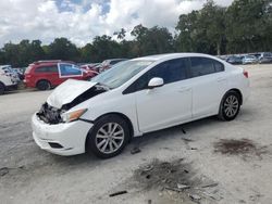 Honda Civic ex salvage cars for sale: 2012 Honda Civic EX