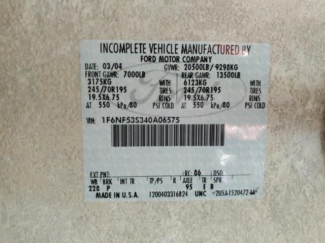 2004 Ford F550 Super Duty Stripped Chassis
