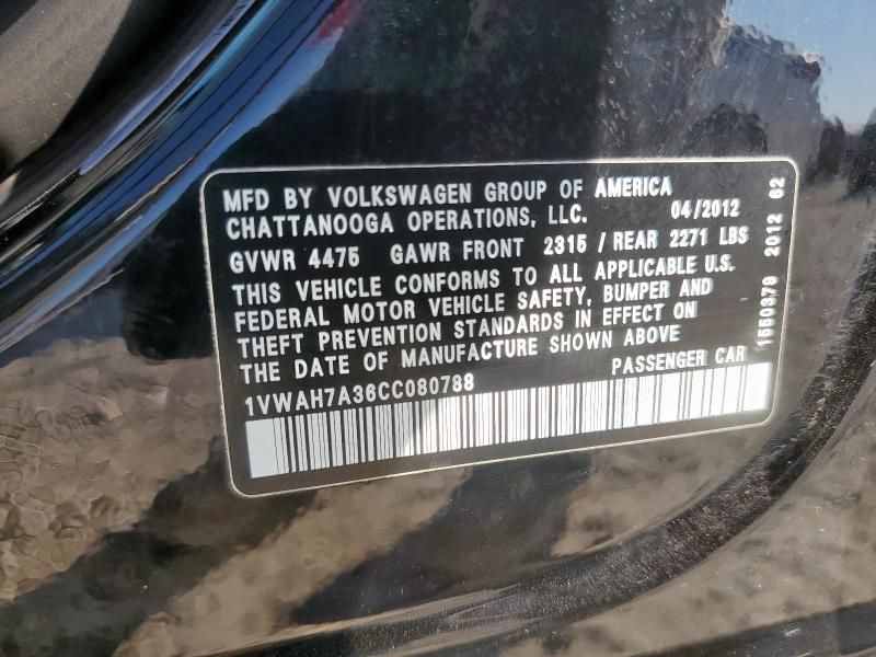 2012 Volkswagen Passat S