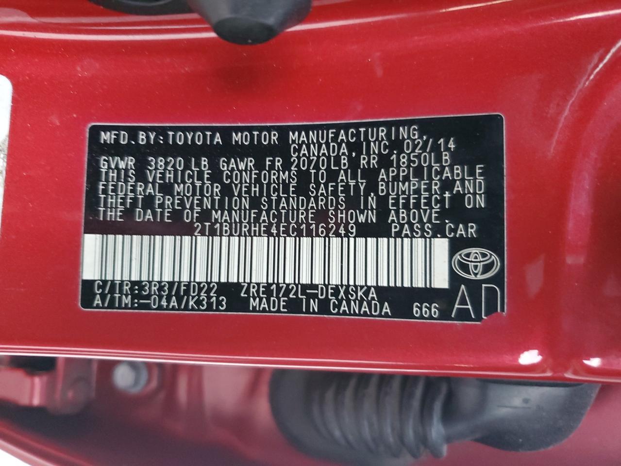 2014 Toyota Corolla l