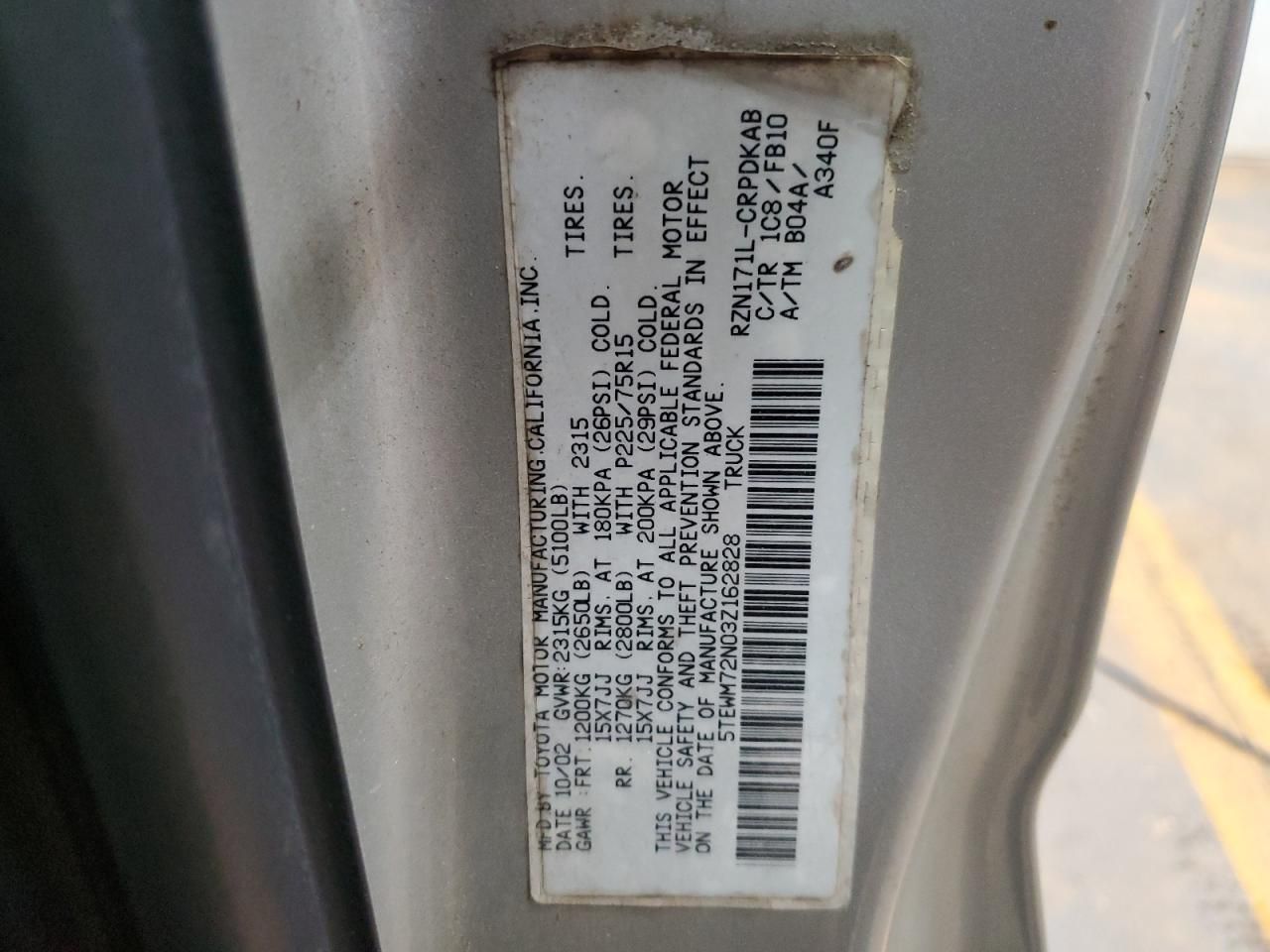 2003 Toyota Tacoma Xtracab