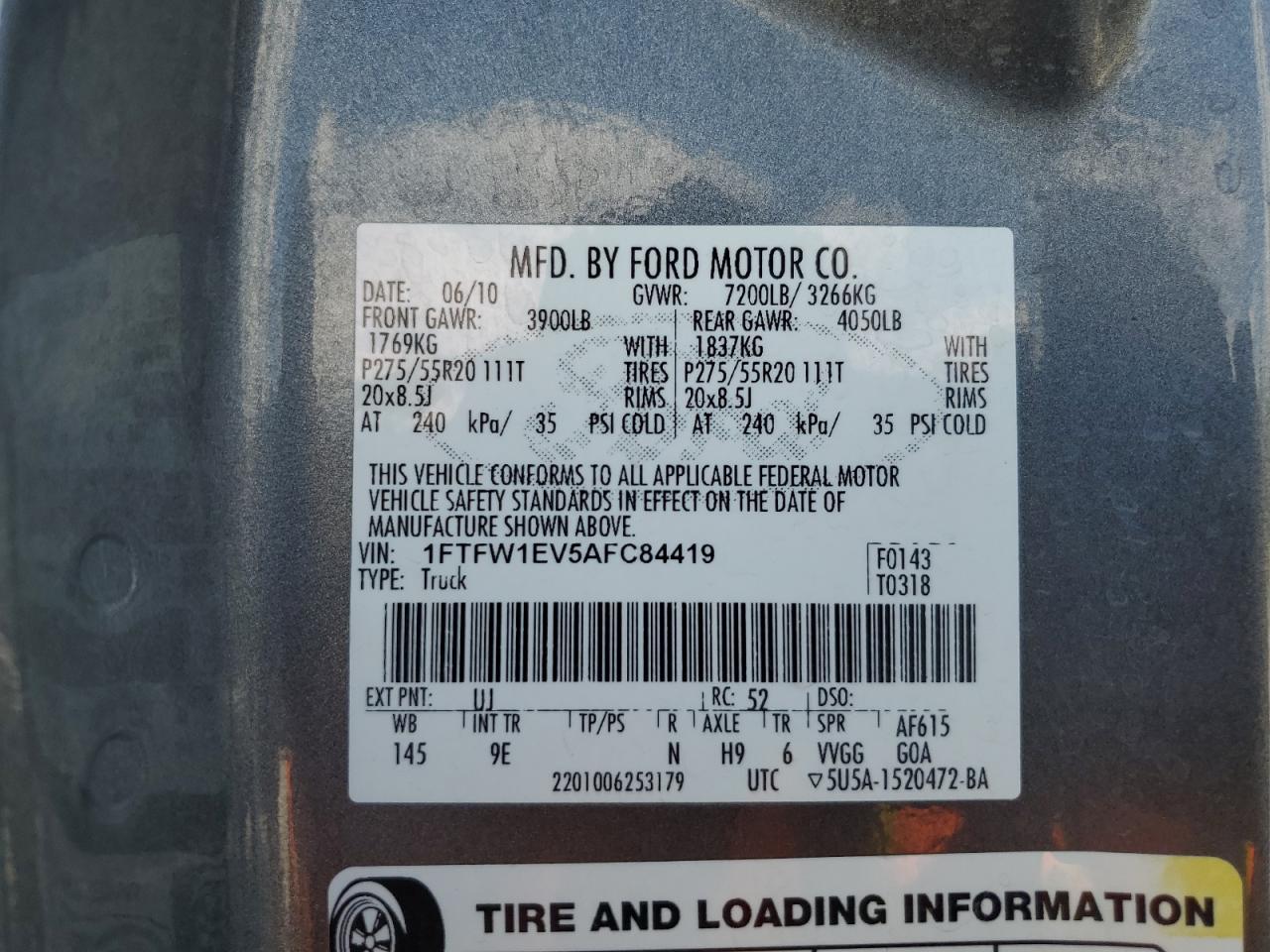 2010 Ford F150 Supercrew