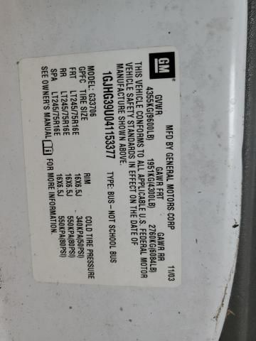 2004 GMC Savana G3500