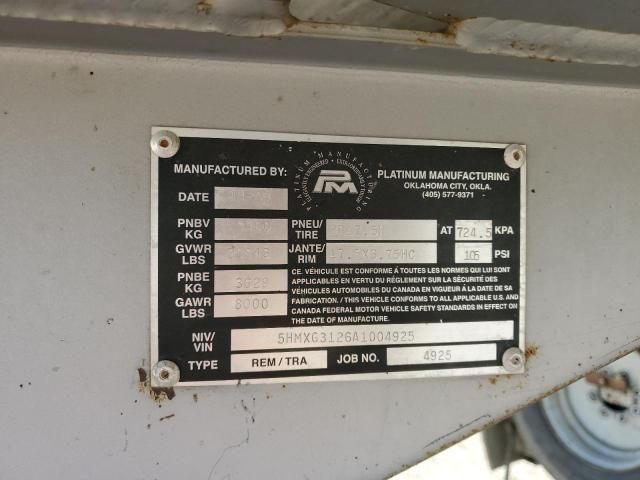 2010 Unknown 2010 Platinum Livestock Trailer