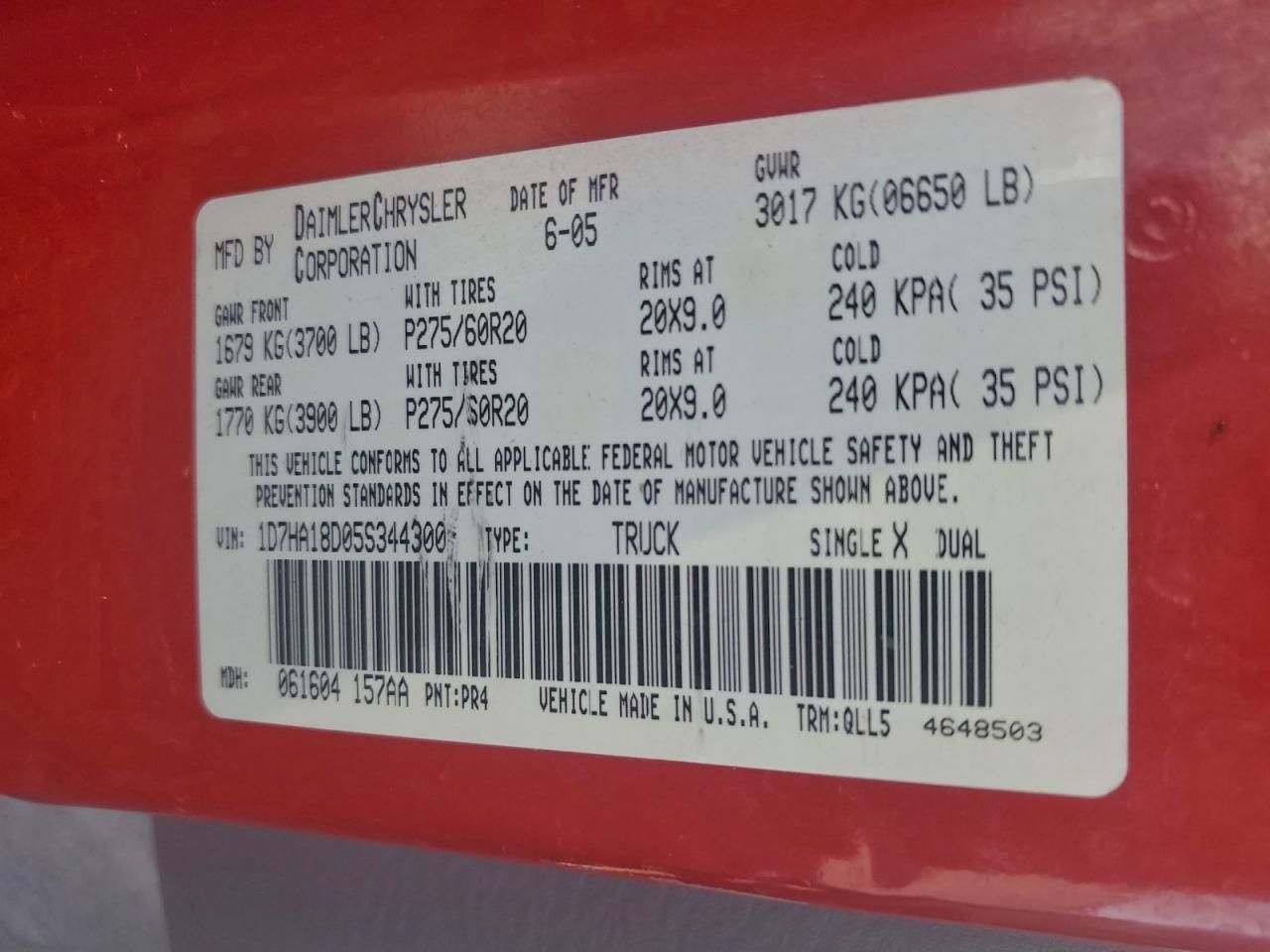 2005 Dodge Ram 1500 st