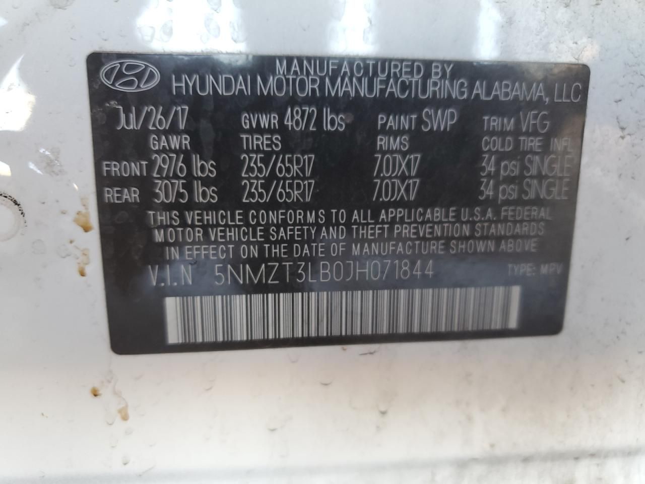 2018 Hyundai Santa fe Sport