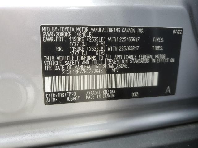 2022 Toyota Rav4 le