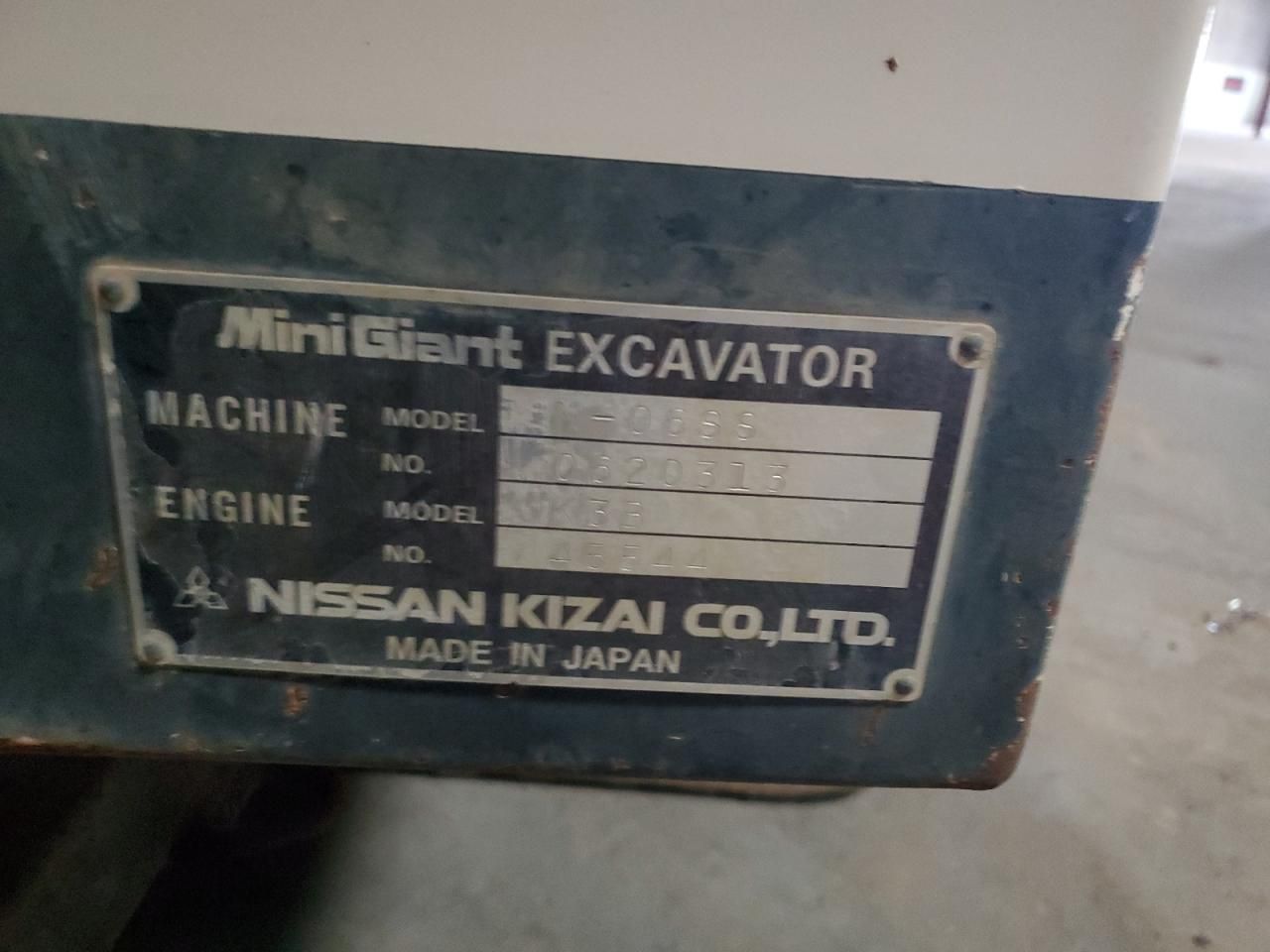 1992 Nissan N-06ss Mini Excavator