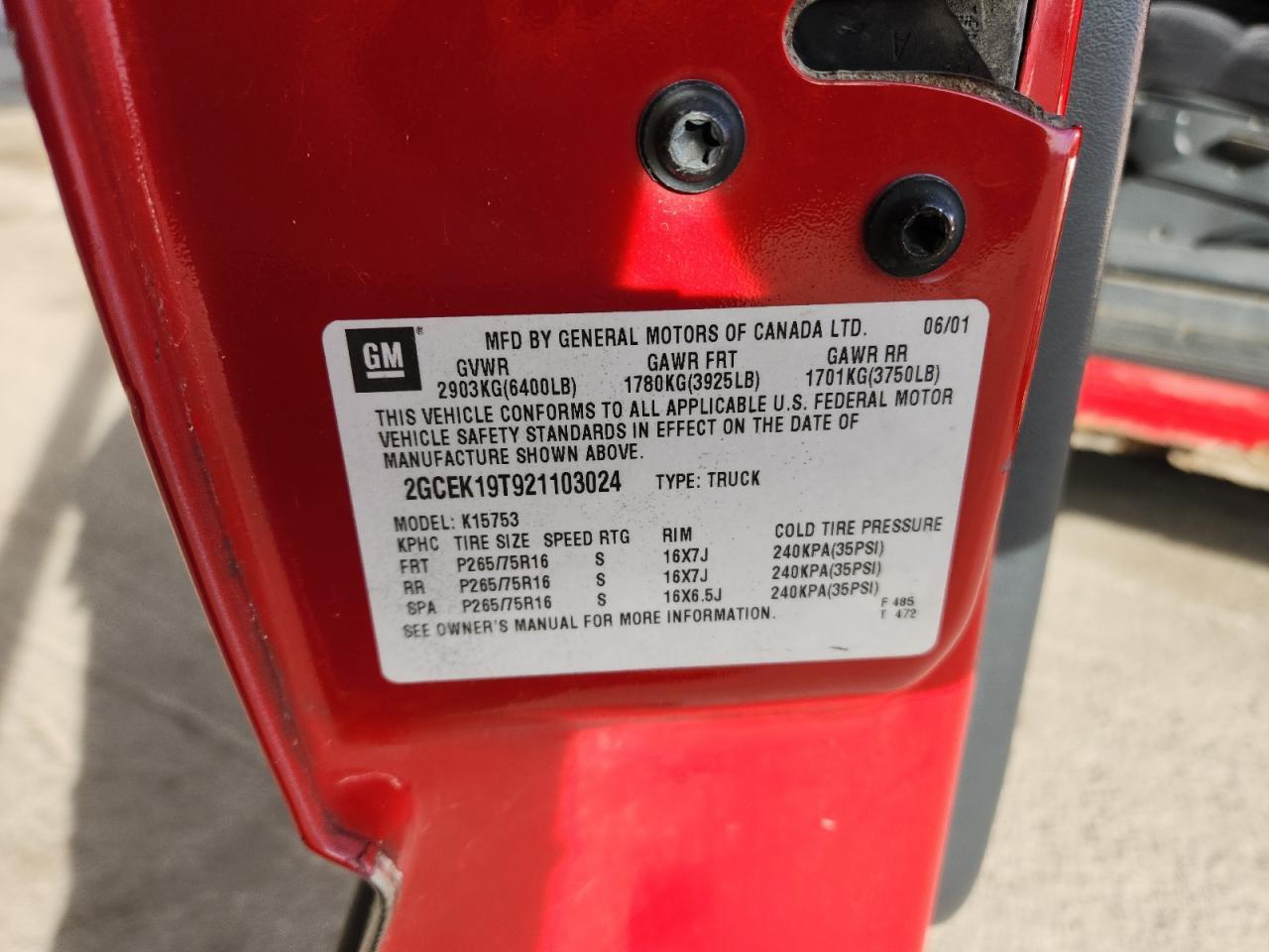 2002 Chevrolet Silverado K1500