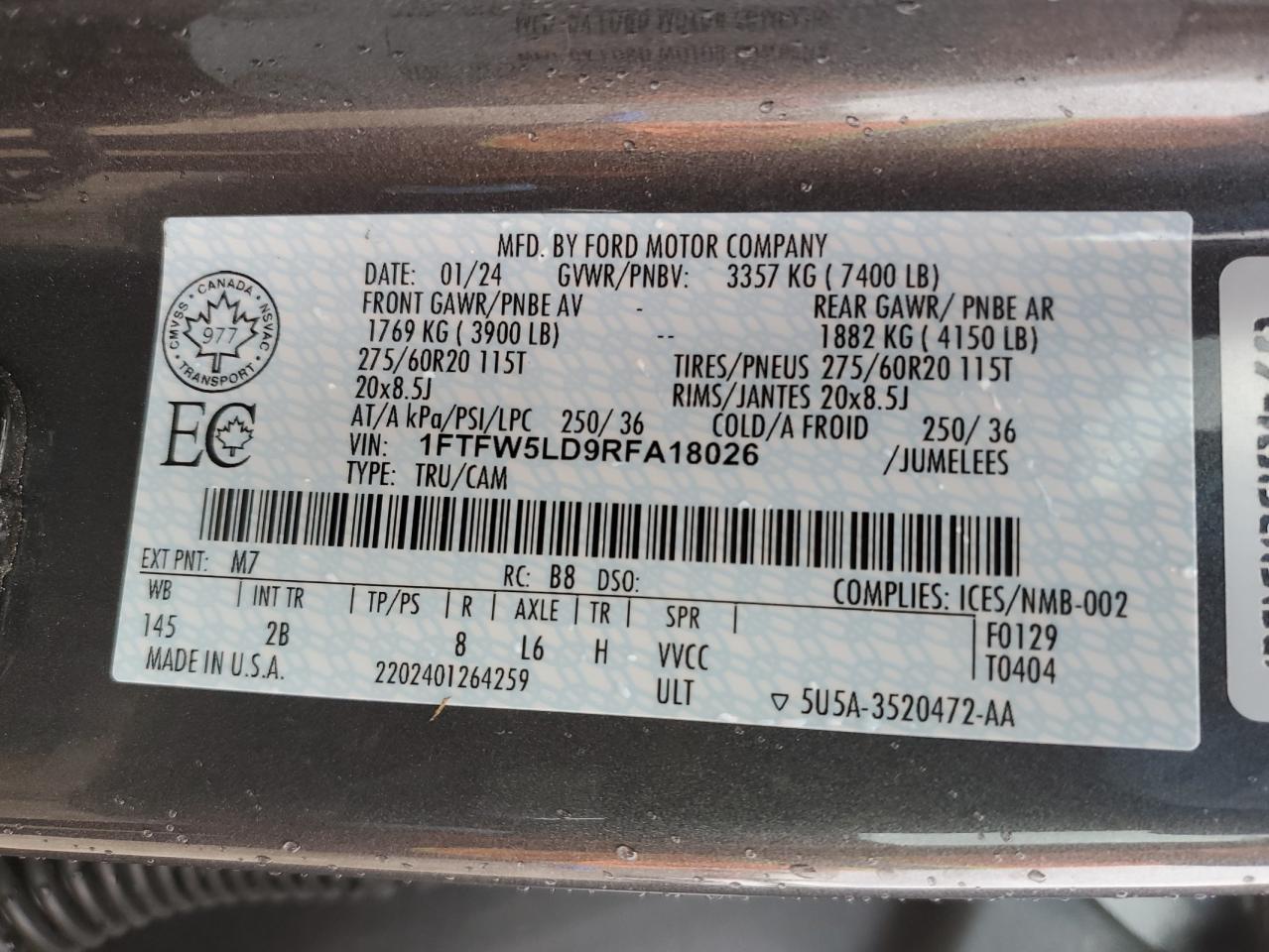 2024 Ford F150 Lariat